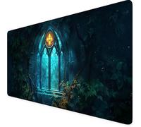 Porte Tapis de Souris XXL 1000 x 500 mm, Bleu Tapis Souris Gamer avec Base Anti-Dérapage, Bords Cousus Design, Imperméable Mouse Pad pour Gaming Accessoire Bureau, Decoration Maison, Cadeau 5t-18W