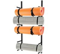 Porte-Tapis De Yoga Mur Montage Exercice De Suspense Mat STO Rack Organizer - Porte-Affichage en Métal, pour Rouleau en Mousse Et Bande De Résistance, Salle De Sport À Domicile