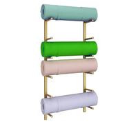 Porte-Tapis De Yoga Mur Montage Exercice De Suspense Mat STO Rack Organizer - Porte-Affichage en Métal, pour Rouleau en Mousse Et Bande De Résistance, Salle De Sport À Domicile