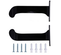 Porte-tapis de yoga mur Mount acrylique Mat de yoga rangement de rangement de rangement support d'espace sauvegarde de gymnase à la maison. (Black 1 paire)