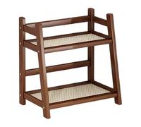 Porte-tasse à café - Armoire à 2 niveaux | Tasses à thé debout | 25,4 x 17,1 x 30,5 cm, bois + ABS Coffee Bar Gobelet Organisateur pour la maison, l'intérieur, la cuisine, le studio, le café, le