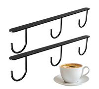 Porte-tasse à café - Crochets de suspension d'armoire, support de rangement en métal, forte capacité de charge, organisateur d'espace compact | Rangez soigneusement les tasses à café sous les étagères