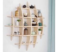 Porte-tasse à thé en bois - Support mural vintage pour théière | Présentoir rustique en bois brûlé pour ensemble à thé | Décoration murale décorative