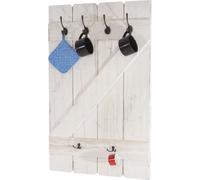 Porte tasses HWC-D13, étagère suspendue pour tasses 91x60cm blanc shabby