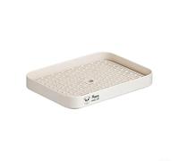 Porte-tasses à café vertical avec plateau de séchage pour organisation de comptoir, beige, taille L (1 niveau)