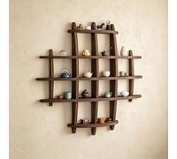 Porte-tasses à thé en bois, décoration murale, support de tasse à thé peu encombrant, support de rangement multi-grille de cuisine, support de tasse à café, porte-bouteille d'eau