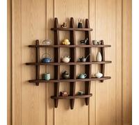 Porte-tasses à thé en bois, décoration murale, support de tasse à thé peu encombrant, support de rangement multi-grille de cuisine, support de tasse à café, porte-bouteille d'eau
