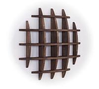 Porte-tasses à thé en bois massif - Étagère murale pour exposer des services à thé - Support à théière multicolore vintage - Décoration de la maison