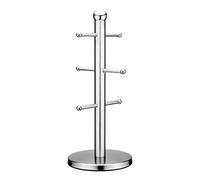 Porte-tasses en acier inoxydable en forme d'arbre - Support de rangement pour tasses à thé - Support de rangement pour tasse à thé - Étagère à 6 crochets - Support de tasse à café - Arbre à café sous