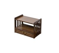 Porte-Tasses, étagère de Rangement de comptoir en Bois Brun avec tiroir - Présentoir à Tasses et Mugs pour la Cuisine et la Salle à Manger - Étagère de Rangement Durable de 42 cm