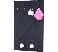 Porte tasses MENDLER HWC-D13, tableau mural, 6 crochets 91x60cm gris foncé Gris