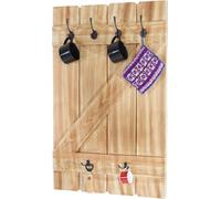 Porte-tasses HWC-D13, Etagère suspendue 91x60cm Pin