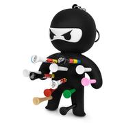 Porte-tee en forme de balle de golf | Accessoire de porte-clés fantaisie pour sac Ninja, noir, S