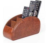 Porte-Télécommande Avec 5 Poches, Grand Support Pour Tv, Dvd, Clé 4K Et Télécommandes Bluray, Rangement Pour Crayons, Marron M