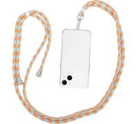 Porte-Téléphone, Adapté Pour Tous Les Smartphones Avec 1 Patch Universel, Dragonne Pour Téléphone, Chaîne Pour Téléphone Tous Étuis De Téléphone Standard, Beige Orange Bleu