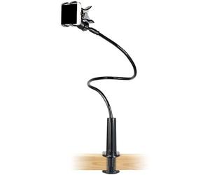 Porte-téléphonie pour lit, 25,6 pouces support de téléphone réglable avec pince, support de téléphone universel, Clip de serrage de téléphone long et flexible à bras long pour le lit à domicile, voit