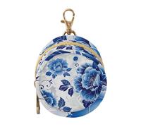 Porte-tétine de voyage en jade de style chinois avec fleur bleue pour nouveau-né, petite pochette de rangement