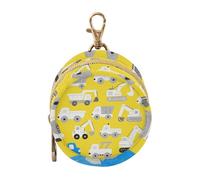 Porte-tétine de voyage pour bébé Motif voitures de dessin animé Blanc/jaune