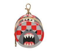 Porte-tétine pour bébé garçon Motif monstres à carreaux Rouge/gris