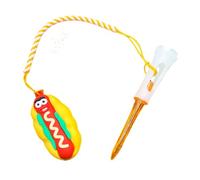 Porte-thé de golf - Anneau en silicone - Anti-perte - Design de dessin animé pour sac de golf - Accessoire pour débutants professionnels - Motif nourriture - Matériau durable - Facile à trouver