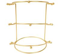 Porte-tiar à 3-TIERS, support de présentation de la couronne de mariée, organisateur de stockage de bandeau en métal, 6.9x7.7 Organisateur de support de bijoux pour les filles Girl Women Gifts Holder
