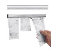 Porte-ticket Tab Grabber, Lot de 2 barres porte-tickets cuisine argentées, 20-120 cm(L 40 cm)