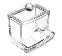 Porte-tige en coton acrylique Coton Dispensateur Contain de stockage cosmétique avec couvercle clair