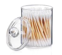 Porte-tige en coton Organisateur en coton en acrylique - Récipient à billes cosmétiques transparent, distributeur de rangement de salle de bain multifonctionnel, boîte de maquillage de sauvegarde de l