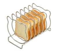 Porte-toast en acier inoxydable en forme d'ours, 6 pièces | Accessoires pour friteuse à air comprimé pour four grille-pain maison, barbecue, sandwichs et toasts 15 × 9,7 × 9 cm