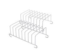 Porte-toast en acier inoxydable - Porte- de 15,5 x 8,5 cm, 8 grilles rectangulaires, accessoire de cuisine avec structure stable | Rangement pratique pour friteuse à air comprimé pour la maison et