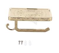 Porte-Toilette en Laiton Vintage Antique Mur de Papier Mural Éditeur de téléphone Organisateur de Stockage de Salle de Bain Chrome Golden Rose Gold (Doré)