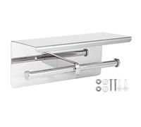 Porte-Toilette Presseur en Acier Inoxydable Papier de Toilette Rouleau de Rangement étagère de Rangement Accessoires de Salle de Bain monté pour la Maison et l'entreprise Sus304