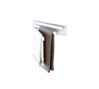 Yamazaki 2456 Tower Magnetic Towel Hanger, White, Steel, 24 x 1 x 6 cm