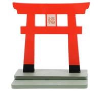 Porte Torii Japonaise Mini Porte Torii Shinto Étagère en Bois Sanctuaire Miniature Japon Aquarium Pont Paysage Ornement Fée Jardin Décoration Orange