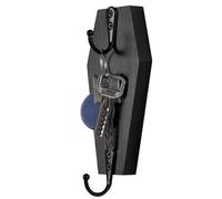 Porte-touche De Cercueil - Croix De Manteau De Forme De Cercueil | Décor De Maison Gothique Effrayant Noir | Halloween Black Wooden Wall Hangre Pour Clés Mugs Pourse Serviettes De Porte Accessoires Ac