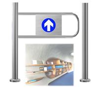 Porte tournante commerciale avec porte battante automatique pour sécurité d'entrée de supermarché et bibliothèque