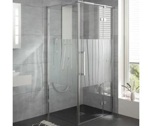 Porte tournante HSK Atelier Plan sur la partie latérale pour paroi latérale, dimensions : 100,0 cm x 200,0 cm, butée droite, 17708100-R-41-120, Cabines de douche: Aspect chromé : Verre véritable TwinS