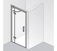 Porte tournante HSK Atelier Plan sur le côté, avec profil clip, dimensions : 75,0 cm x 200,0 cm, butée à charnière à gauche, 17018075-L-41-120, Cabines de douche: Aspect chromé : Verre véritable TwinS