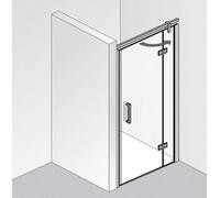Porte tournante HSK Atelier Plan sur le côté, avec profil clipsé, dimensions : 120,0 cm x 200,0 cm, butée droite, 170180120-R-68-50, Cabines de douche: Noir mat : ESG clair