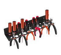 Porte-tournevis - Porte-outils mural en métal - Conteneur d'outils à main résistant, organisation économe en espace - Pour panneau perforé Garage sous-sol Banc de travail