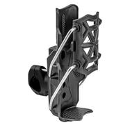 Porte-traits de moto - 6,5 pouces PVC + Cage de boisson réglable en métal | Porte-bouteille guidon rotatif à 360 ° pour vélo, scooter, fauteuil roulant, voiturette golf, poussette, s'adapte à 2 "-3" t