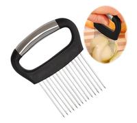 Porte-Tranche D'oignon en Acier Inoxydable,Tranche Oignon Support à Oignons Amélioré Trancher Les Outil de Cuisine Multifonction pour Couper Légumes Fruits Tomates Citrons