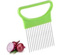 Porte-Tranche Porte-légumes Tranche de Nourriture en Acier Inoxydable Porte-Oignon Assistant de Tranche de Nourriture Trancheuse de tomates Trancheuse de Viande Gadget de Cuisine SAgile à la Mode