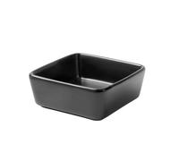 Porte-trombones en céramique noire - Distributeur de trombones carrés - Élégant organisateur de bureau - Accessoires et fournitures de bureau - Noir