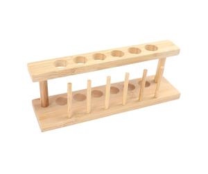 Porte-tubes à Essai en Bois Khaki pour Bar et Maison, Support Chic