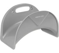 Porte-tuyau d'arrosage Bradas WHITE LINE pour fixation murale en PVC gris