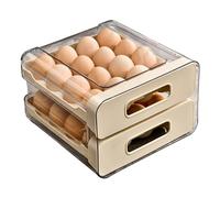 Porte-œuf de comptoir pour cuisine - Organisateur de type tiroir, plateau d'oeuf empilable, boîte de rangement en plastique | Réfrigérateur Conteneur d'oeuf avec couvercle pour garde-manger APPARTMENT