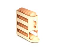 Porte-Œufs Automatique à Roulettes, Boîte de Rangement pour Œufs de Réfrigérateur, Distributeur D'Œufs, Organisateur de Réfrigérateur