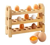 Porte-œufs, comptoir Dispensateur à 3 Niveaux Rack | Grand Organisateur de Stockage en Bois empilable Décor de Cuisine pour la Ferme Appartement RETRUIRE Home Recueillir