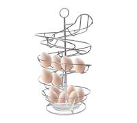 Porte-œufs de comptoir - 36 compartiments en spirale pour œufs de poule, panier à fruits et légumes en fil métallique | Rangement de comptoir de cuisine peu encombrant pour garde-manger, dortoir